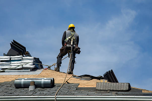 Professional Gutter Installation technician working in New Richmond, WI